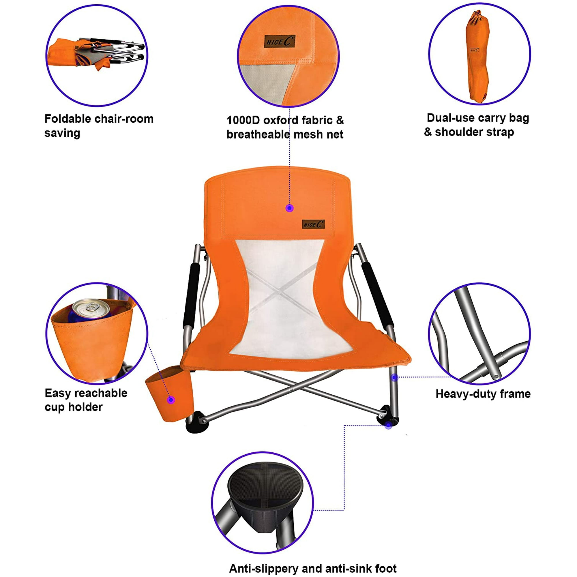 Picnic BBQ Travel Beach Nice C Low Beach Camping Folding Chair Festival Camping Ultralight Backpacking Chair with Cup Holder & Carry Bag Compact & Heavy Duty Outdoor Picnic BBQ Travel Beach Nice C Low Beach Camping Folding Chair Festival Camping Ultralight Backpacking Chair with Cup Holder & Carry Bag Compact & Heavy Duty Outdoor